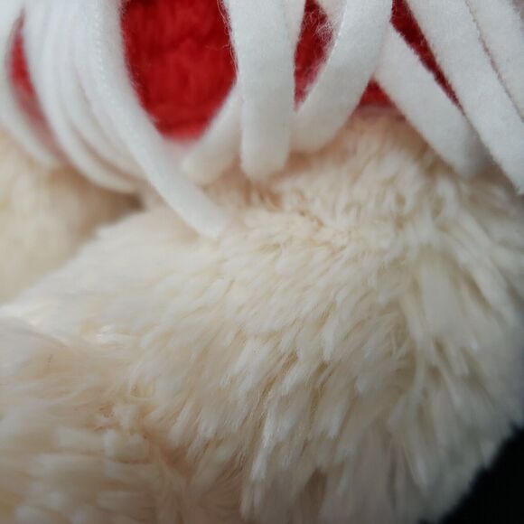 Musical Hallmark Christmas Plush Decor Teddy Bear Plays Jingle Bells Red Cream - Picture 6 of 16